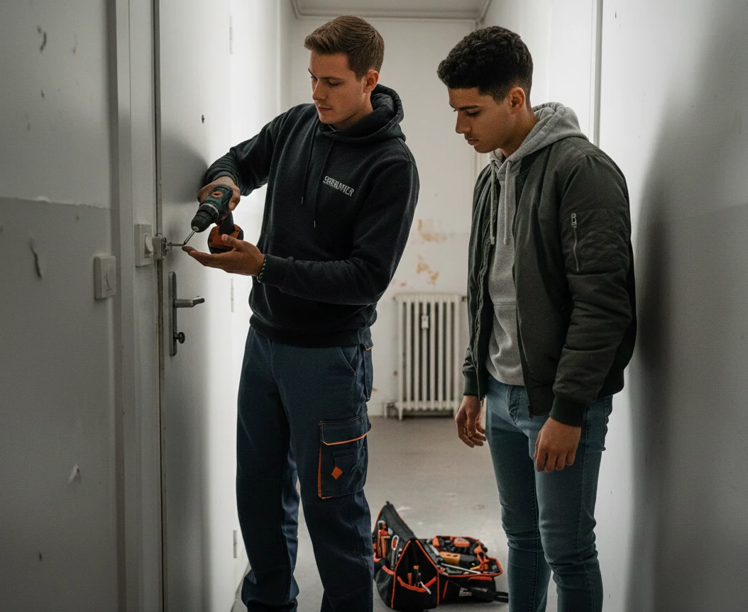 Serrurier intervenant sur une porte à Vincennes 94300